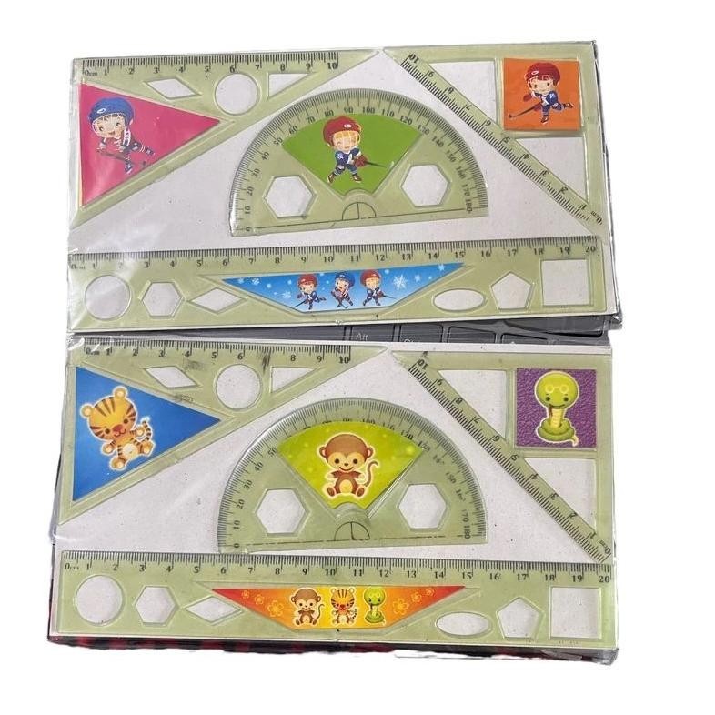 

(Bisa Cod) Paket penggaris sudut 4in 1