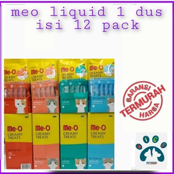 Meo Liquid 1 Dus Isi 1 Pack / Cemilan Snack Kucing Me- O Creamy Treats