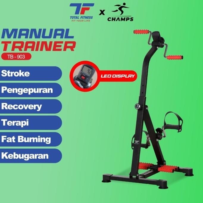 CHAMPS Manual Trainer | Sepeda Statis Manual Trainer Pedal Exerciser