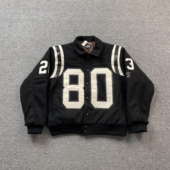 Stussy 80 Wool Varsity Jacket Black  Xavionxa