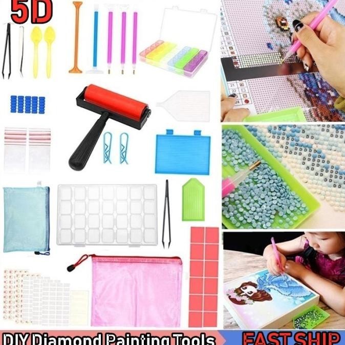 DIY 5D Diamond Painting Set/Set Alat Lukisan Alat Untuk Diamond Painti