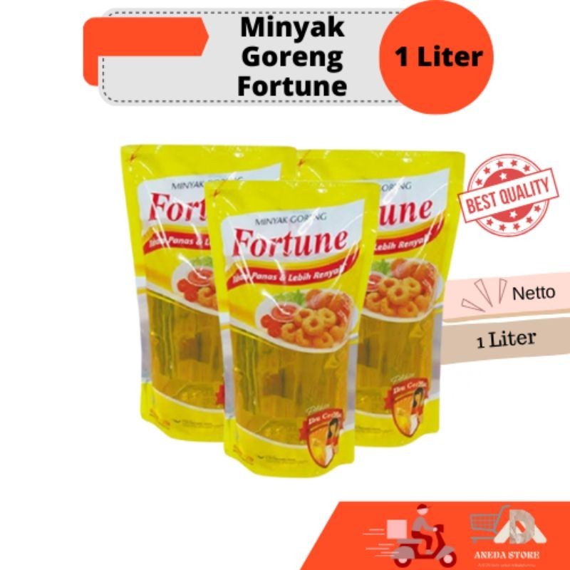 

Minyak Goreng Fortune - 1 Liter | Bentuk Bantal & Berdiri | Eceran