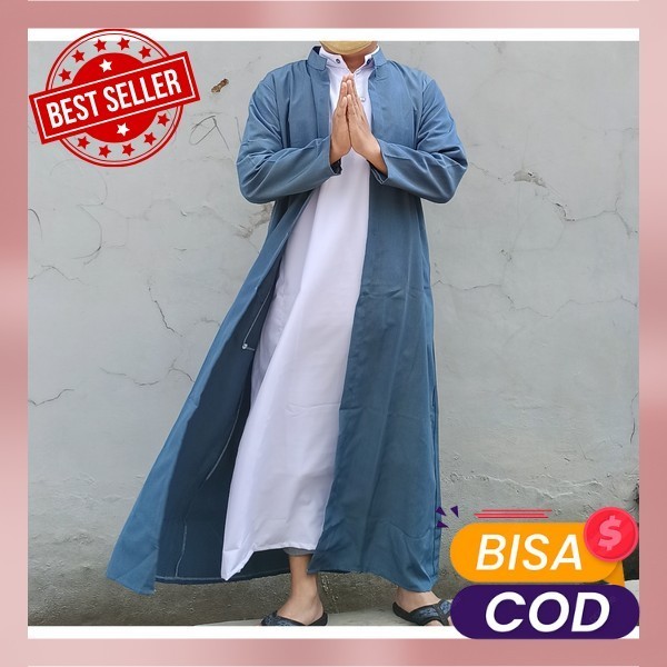Jubbah Cowok Original Baju Pakean Cowo Pengajian Kokoh Panjang Dewasa Terbaru 2024 Gamis Pria Murah 