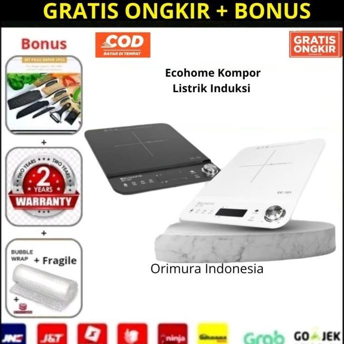 Ecohome Kompor Induksi Low Watt - Kompor Listrik Low Watt Black Xacokxa