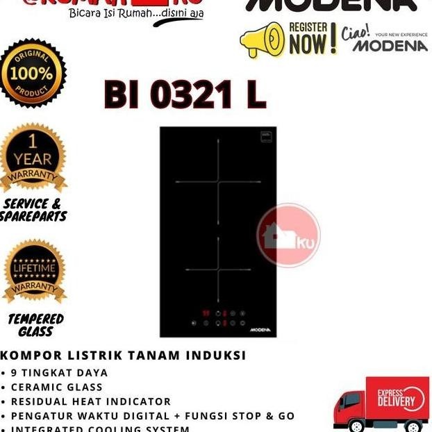 Ef Kompor Listrik Tanam Induksi Modena Bi 0321 L 2 Tungku 30Cm Xacokxa