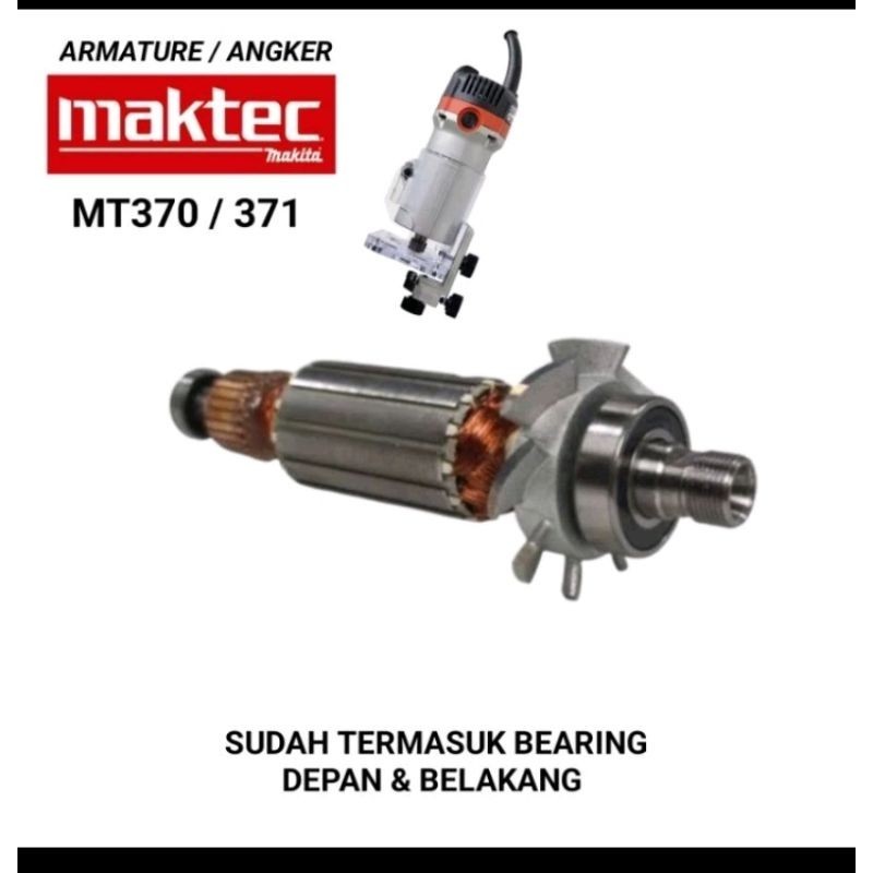 Armature Trimmer MT370 / MT371 BENZ Angker Rotor Mesin Propil Maktec MT370 / MT371 BENZ