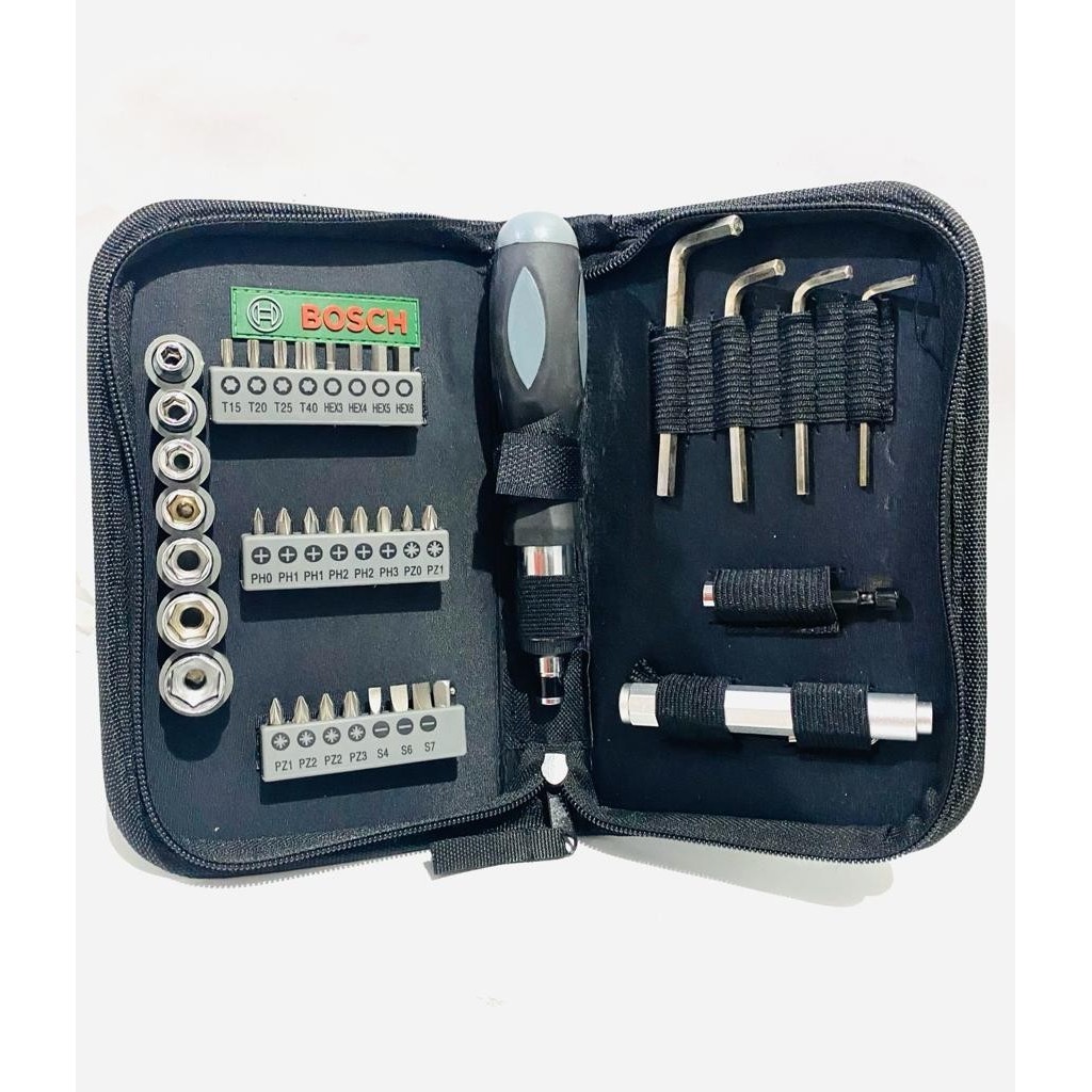 Mata Obeng 38 Pcs Bosch Nutsetter & Kunci L Hexagon Set