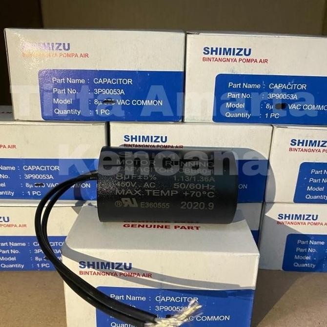 [New Ori] Kapasitor Pompa Air Shimizu 8Uf / Kapasitor Shimizu 8 Uf