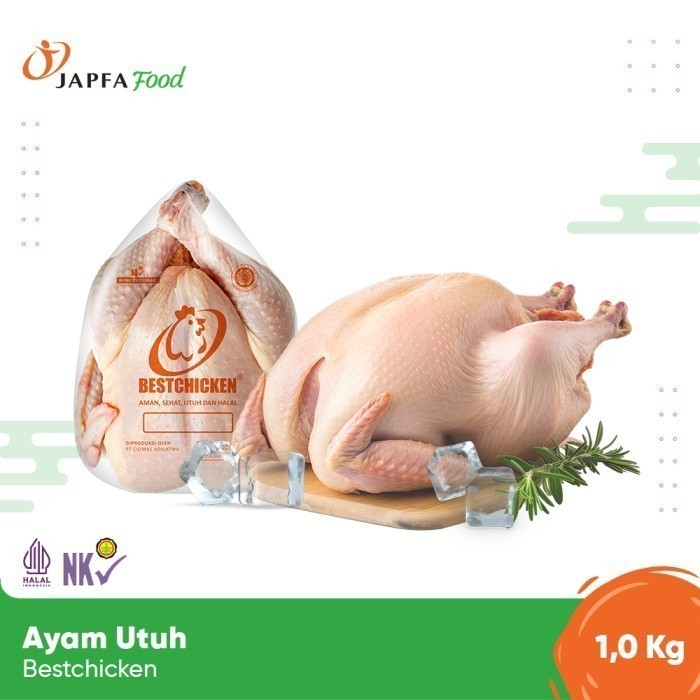 Bestchicken Ayam Karkas Broiler / Ayam Utuh Japfa Food 1000 gram / 1.0 kg