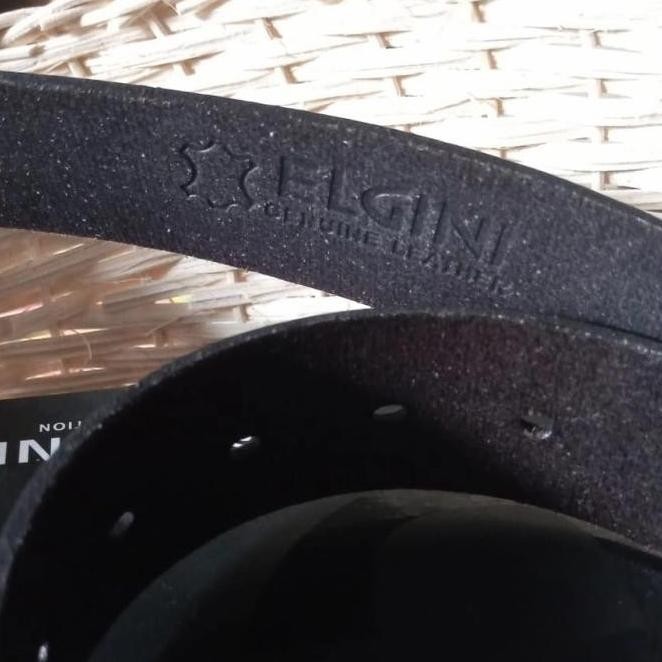 [New Ori] Gesper Elgini 4679 Hitam Kulit Asli Original Tali Pinggang Ikat