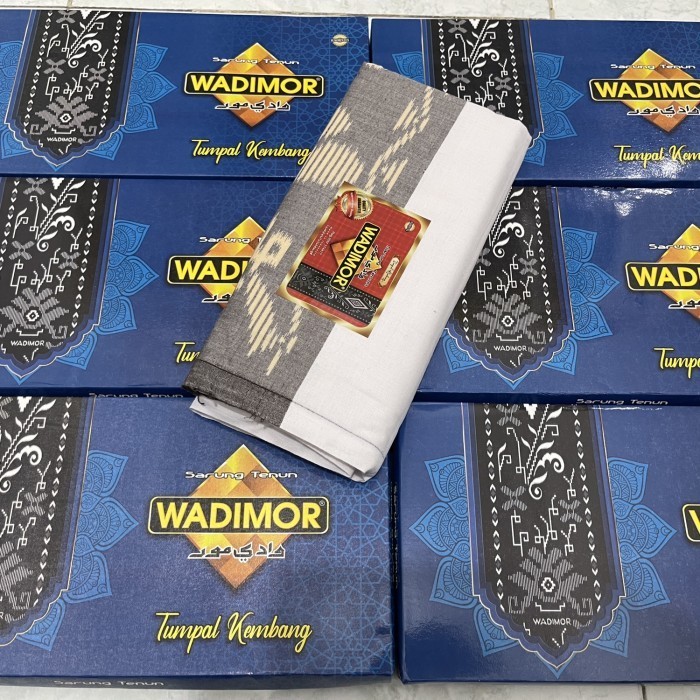 COD SARUNG WADIMOR PUTIH POLOS TUMPAL KEMBANG MOTIF BHS EXCELLEN
