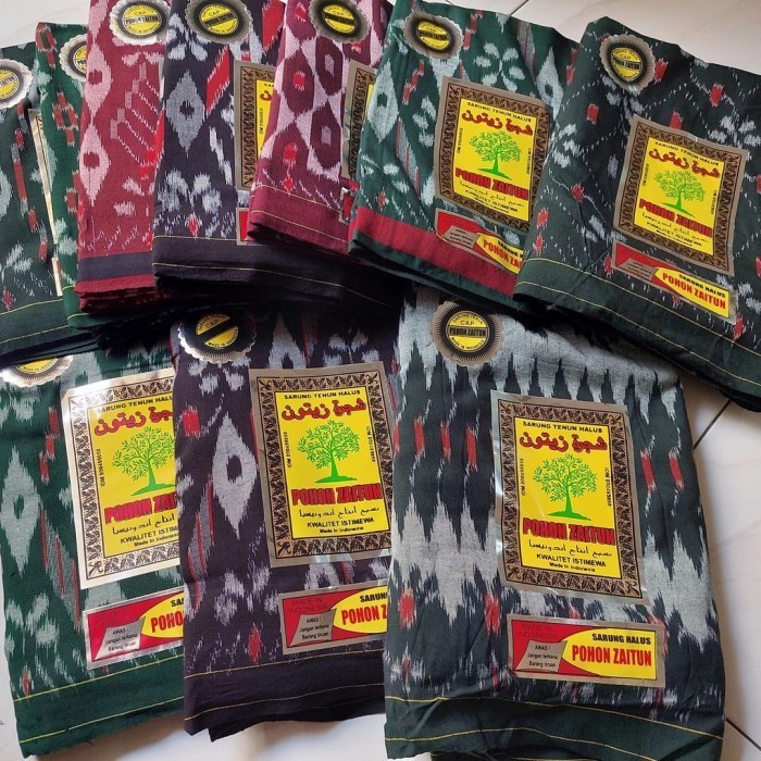 COD Sarung Tenun Goyor Pria Asli Tegal Pohon Zaitun Gloyor ATBM