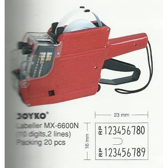 

Paket Joyko Mx-6600N (Angka,Angka) - Alat Lebel Harga