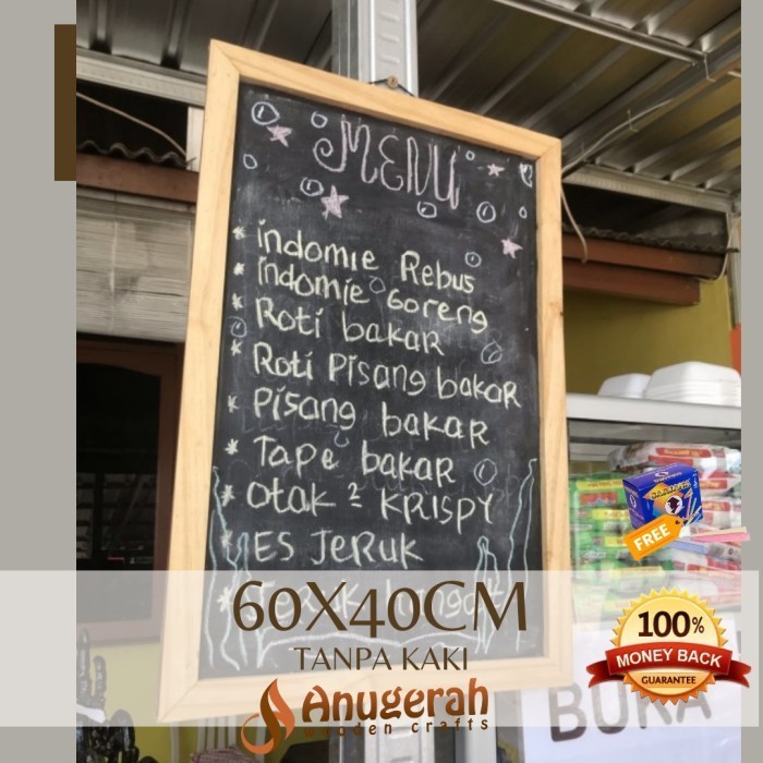 

Papan Tulis Kapur 40X60Cm Chalkboard Unik Papan Hitam Blackboard