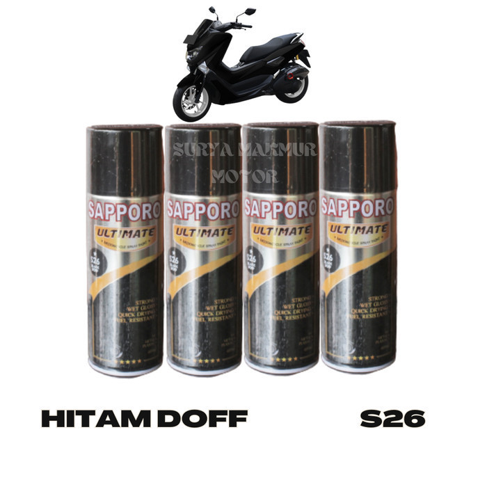 cusss order] Pilok/pilox sapporo ultimate S26 black doff cat semprot hitam doff