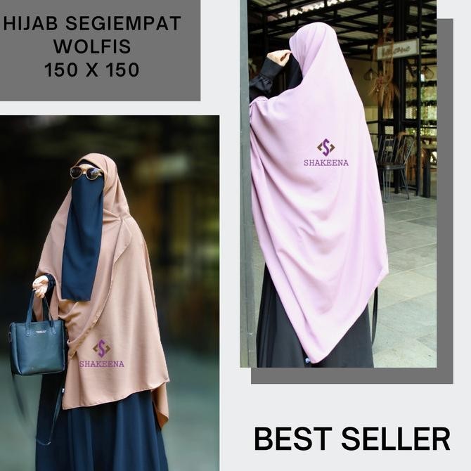 khimar wolfis jumbo/ jilbab segiempat wolfis 150x150/ khimar 150x150 - hautsdefran