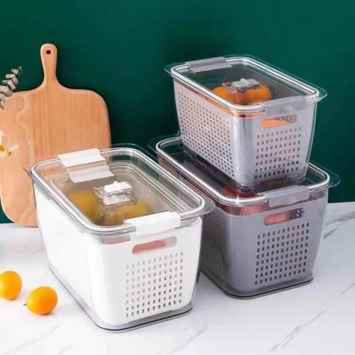 

Rak Kulkas Box Kotak Tempat Makanan Buah Sayuran Box Container Acrylic