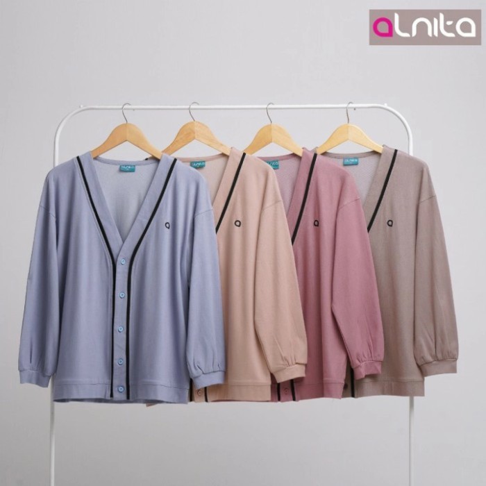 Baju Outer Cardigan Rajut Wanita Muslim Niilo Alnita