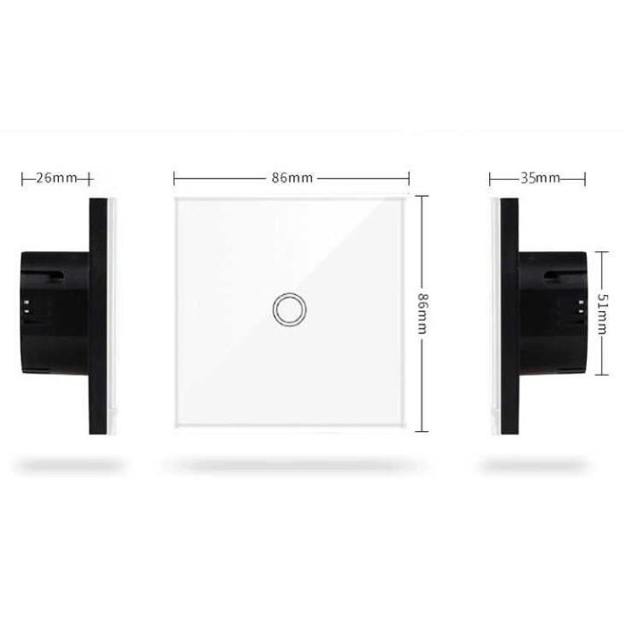 SAKLAR LAMPU SMART LUXURY SENTUH LED LIGHT PANEL WALL SWITCH TOUCH