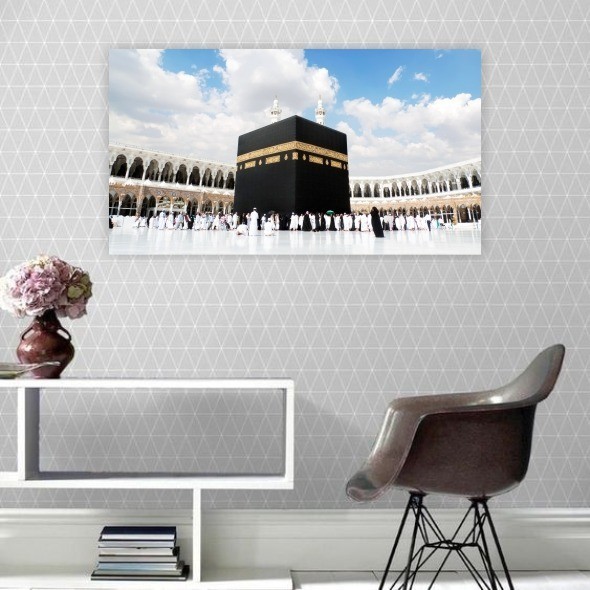 Hiasan Dinding Mekah Dekorasi Rumah Foto Kayu Besar