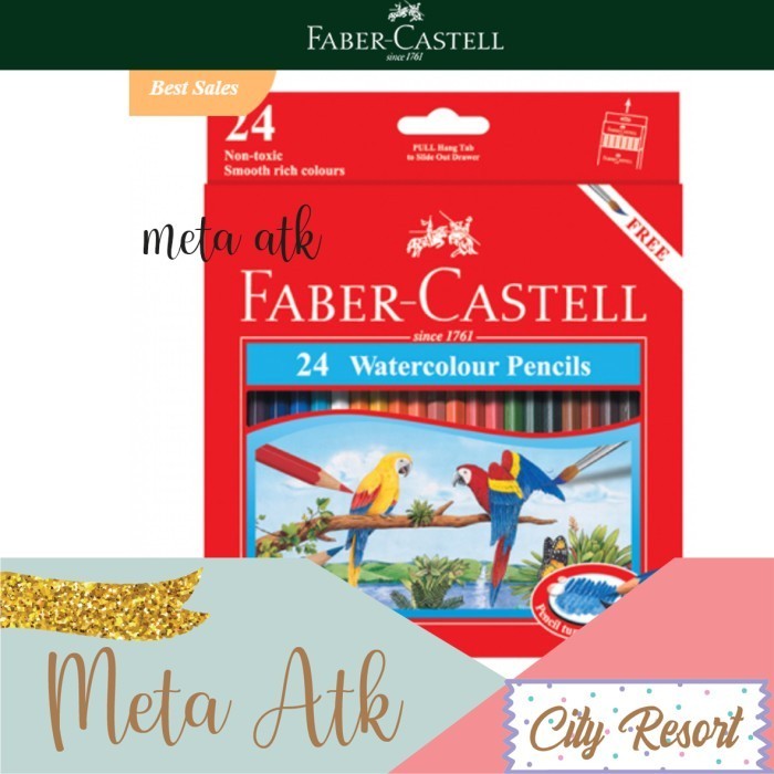 

Eklusif Pensil Warna Watercolor 24 Warna Faber Castell Trendi