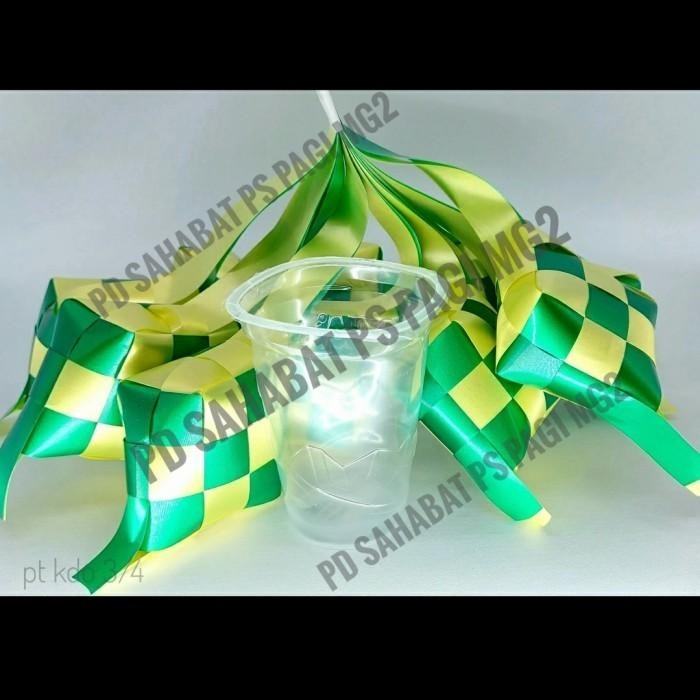 

Ketupat Lebaran Pita 3/4 Kado Hijau Gold (1 Ikat 10 Pcs) 012