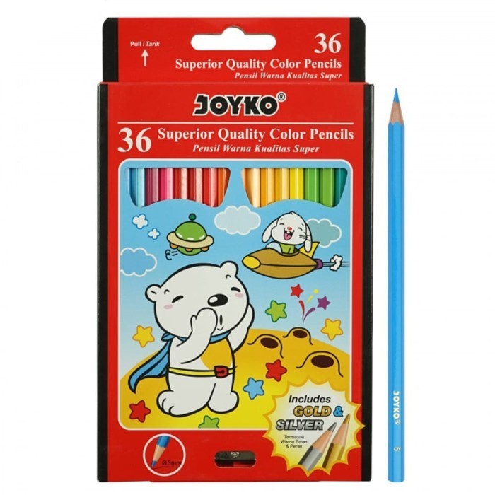 

Lucu Pensil Warna Joyko 36 Warna Promo