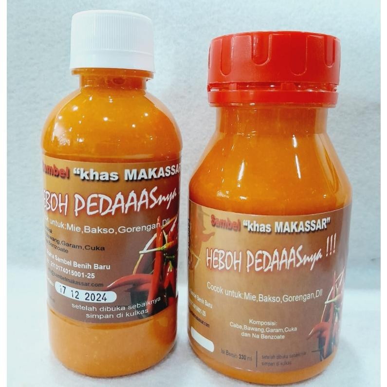 

SALE PRODUK Sambal Khas Makassar 220ml / 330ml Heboh Pedasnya Sambel Asli Makasar TERLARIS