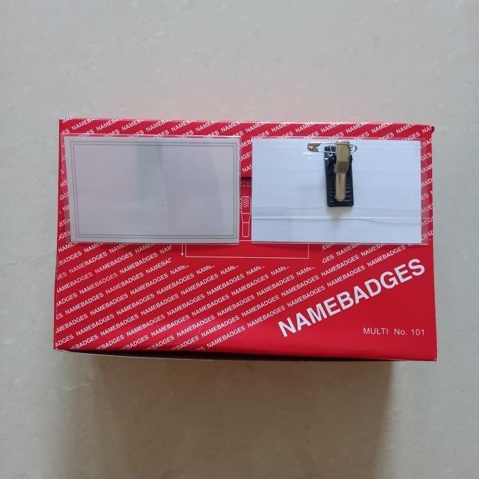 

New Name Tag Multi Dus Merah / 1 Pack Isi 50 Pcs Terbaik