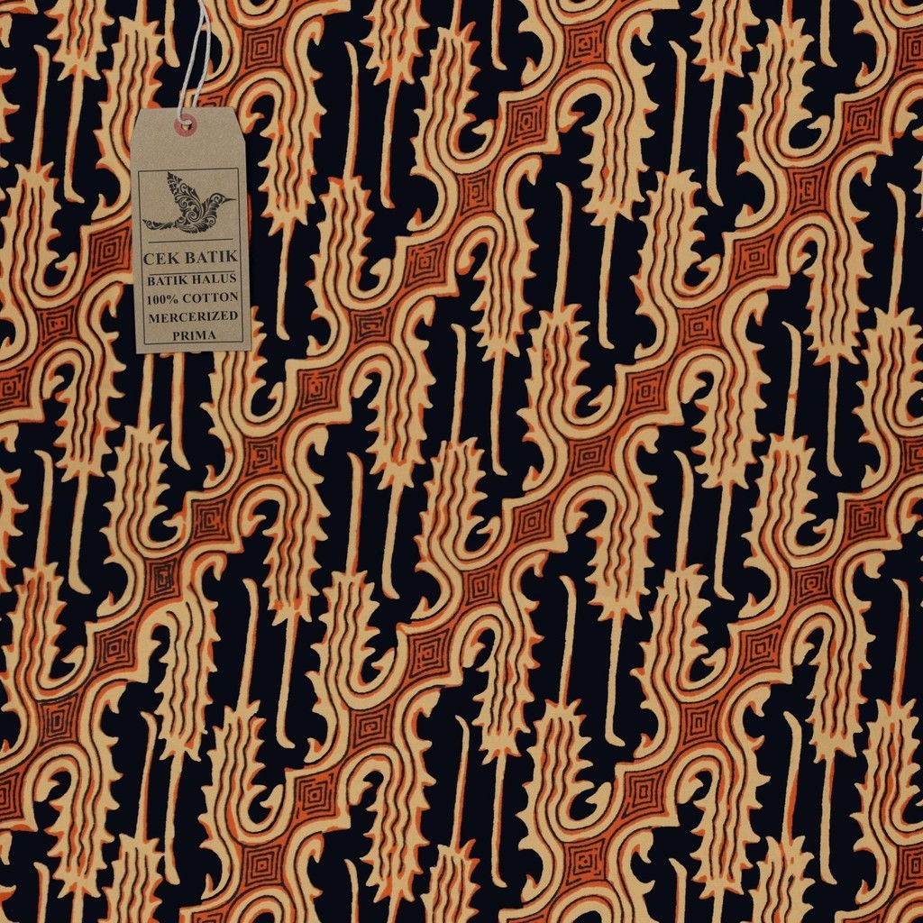 Kain Batik - Motif Raja Parang Klasik (Hitam)