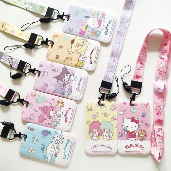 

Trend Id Card Holder Name Tag Lanyard / Kalung Kartu Cute Sanrio Mascot 3 Terbaik