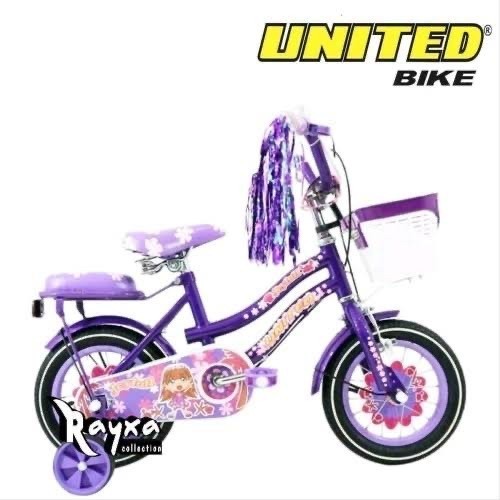 Sepeda Anak Mini United Joyfull 12 Inch Cewek Keranjang Boncengan New Terlaris