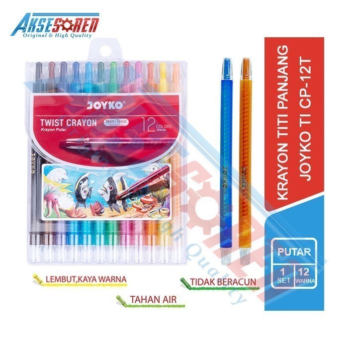 

Hemat Pensil Krayon Putar Panjang Titi [Ti-Cp-12T/12 Warna] / Crayon Berkualitas