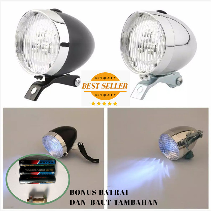 Terlaris Lampu Sepeda Depan Klasik Led Promo Terbaru
