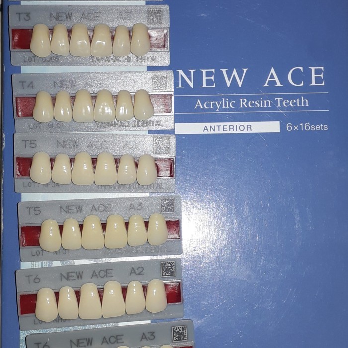 Terlaris Gigi Palsu Akrilik ANTERIOR ATAS NEW ACE Acrylic Teeth SALE