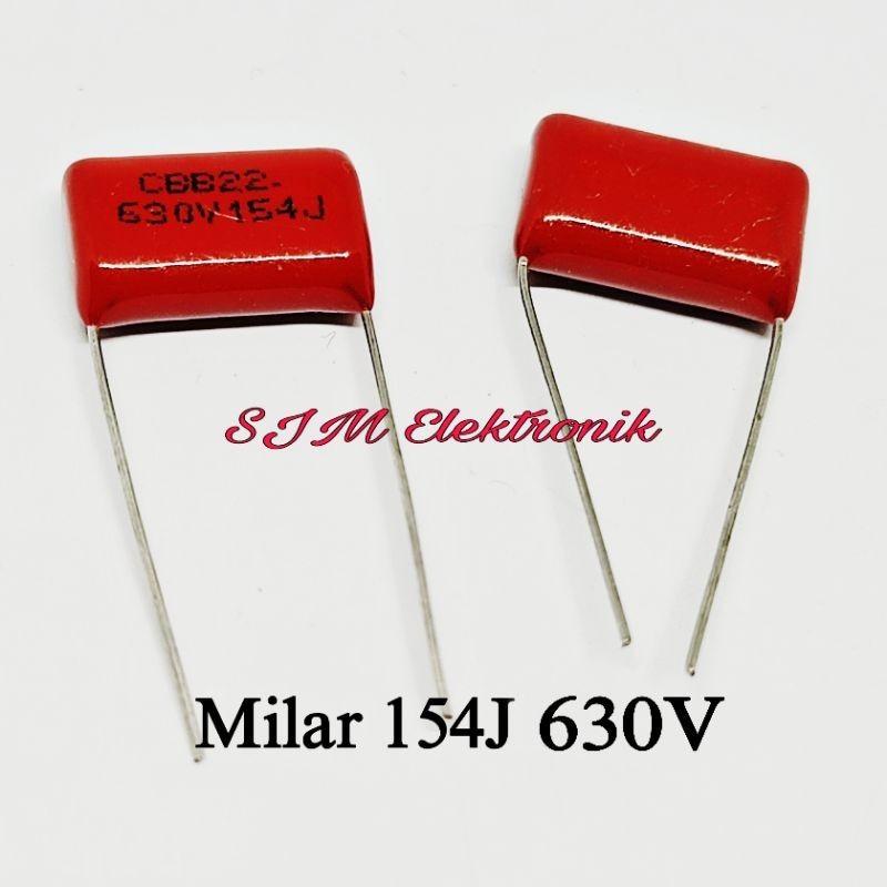 Kapasitor Milar 154J 630V Capacitor mylar 154 J 630 Volt