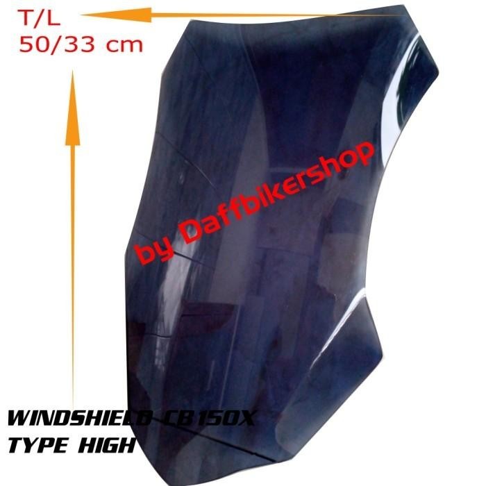 AKSESORIS VARIASI WINDSHIELD VISOR HONDA CB150X TYPE HIGH Import Premium