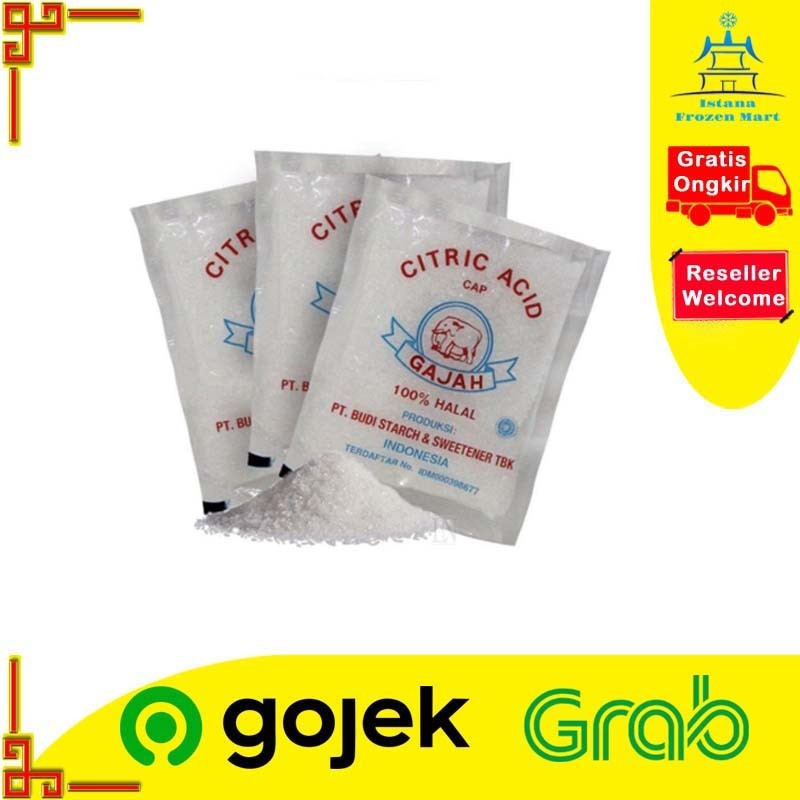 

Citrun Citric Acid CAP GAJAH Asam Sitrat 300 GR