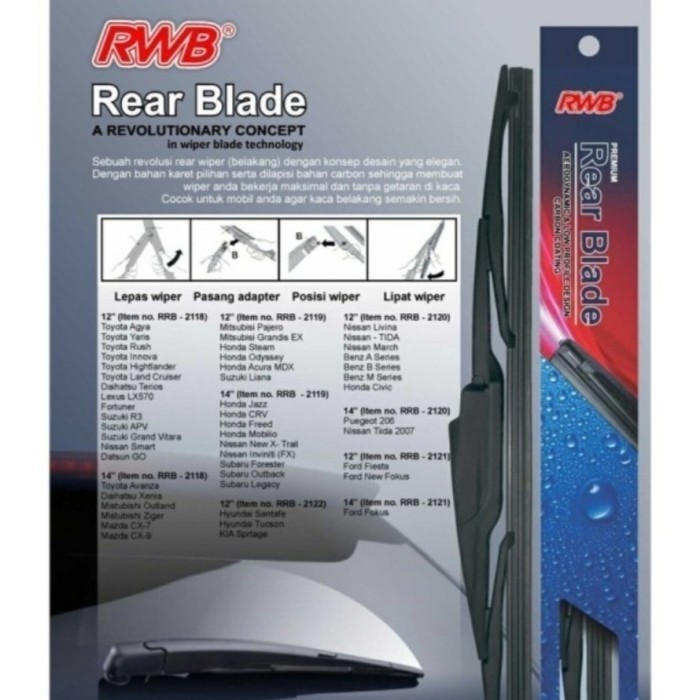 Best Wiper Belakang Rwb Mazda Cx 5 /Cx 7 /Cx 9 Gratis Ongkir