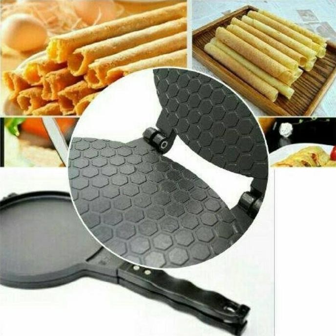 = CETAKAN KUE SEMPRONG EGG ROLL Bapel Waffle Wafel (TANPA LISTRIK)