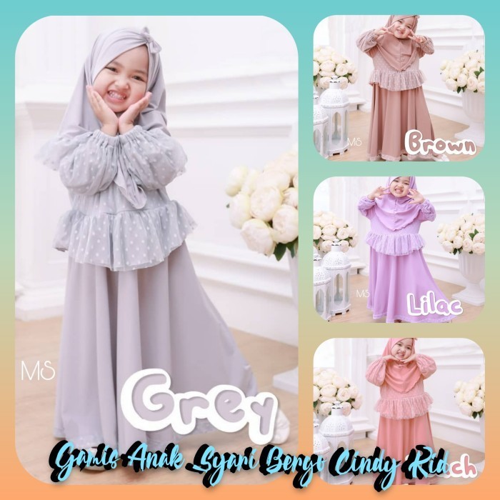 Kaluna Baju Gamis Dress Wanita Cewek Dewasa Remaja Anak Muslim Busui Kekinian Modern Simple Elegan M