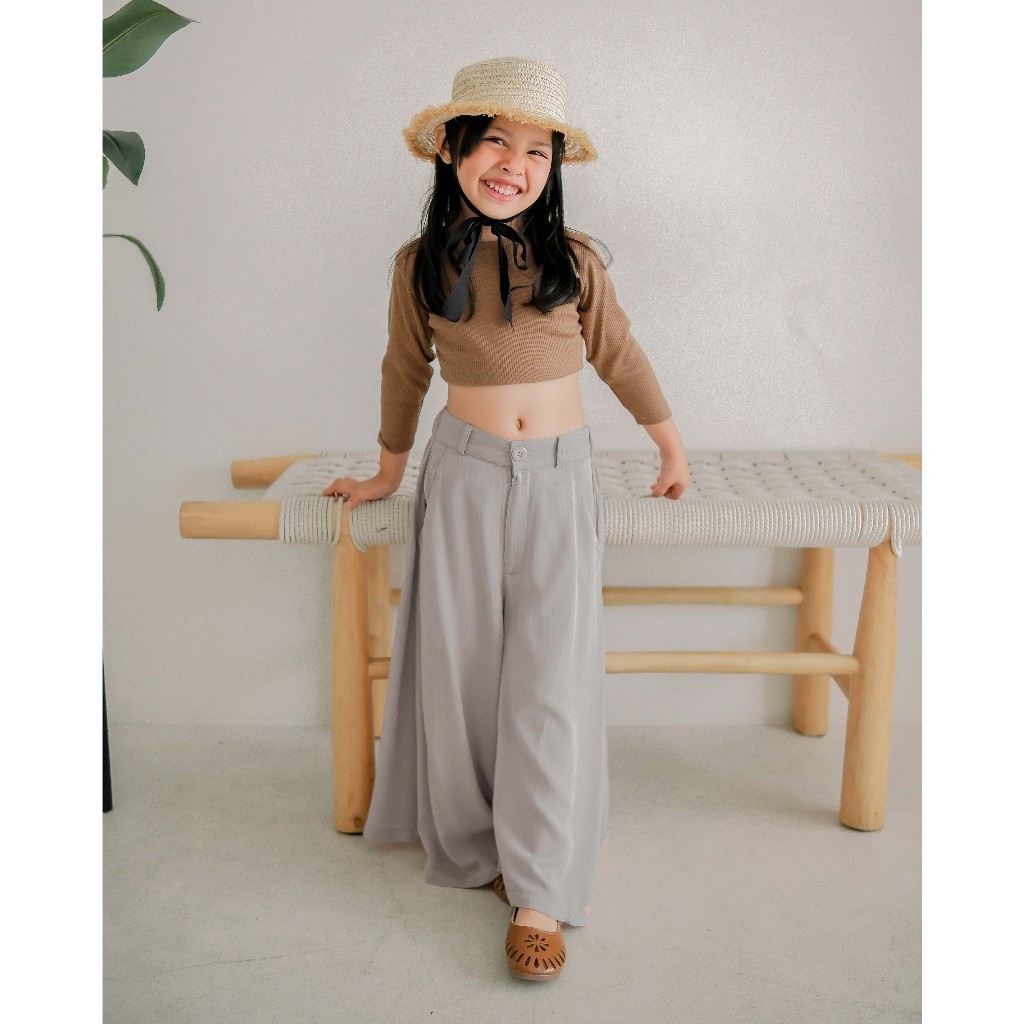 [THE NEWEST COLLECTIONS] PAULO WIDE LEG PANTS Celana Panjang Anak Celana Kulot Anak Kulot Crinkle