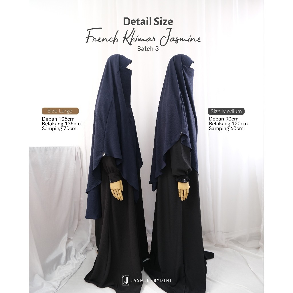 [SVT COLLECTIONS] FK French Khimar Crinkle Airflow Jasminebydini