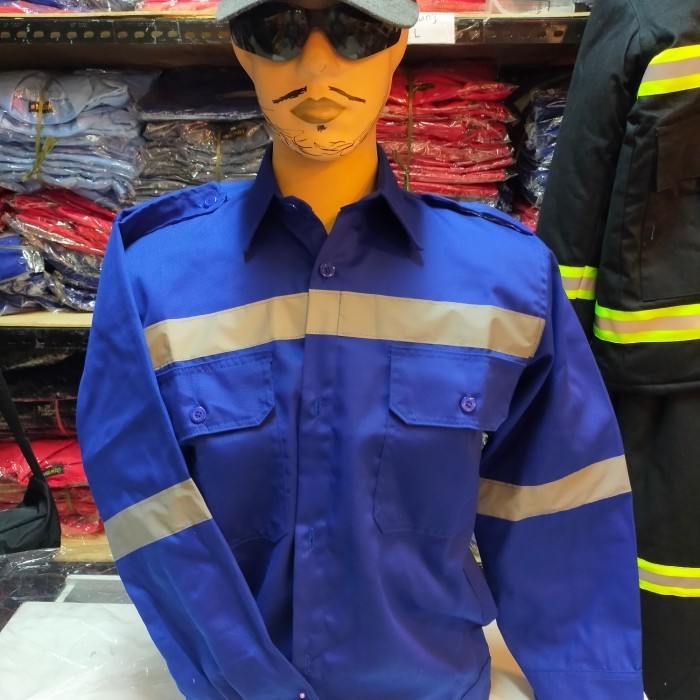 BAJU SAFETY/SERAGAM KERJA LAPANGAN/ BAJU ATASAN KERJA SAFETY UK XXXL