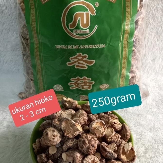 

Jamur Hioko Shitake Kering 2-3cm( Kecil ) 250gram