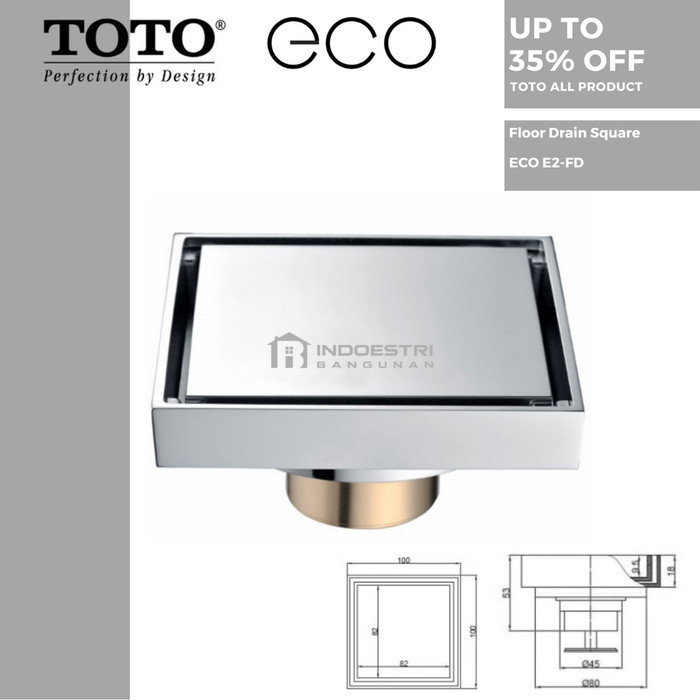 Terlaris Floor Drain Toto Eco E2Fd Deluxe Floor Drain Eco E2Fd Promo Terbaru