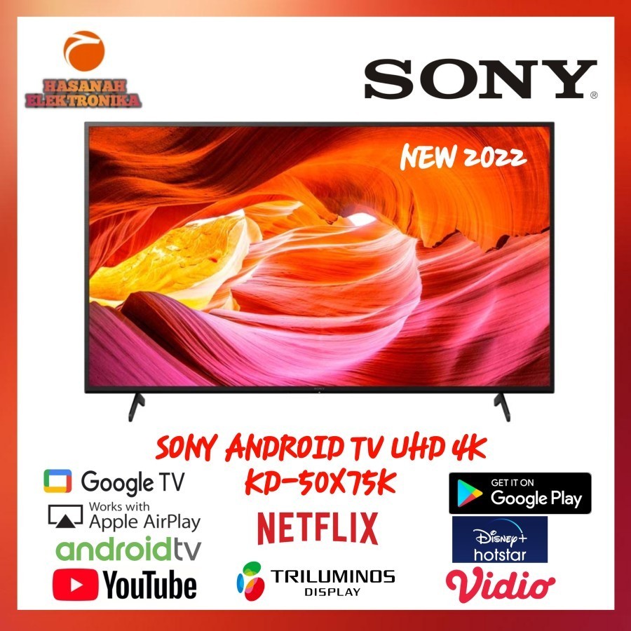 SONY 50X75K 50 INCH ANDROID UHD 4K SMART TV NEW 2022