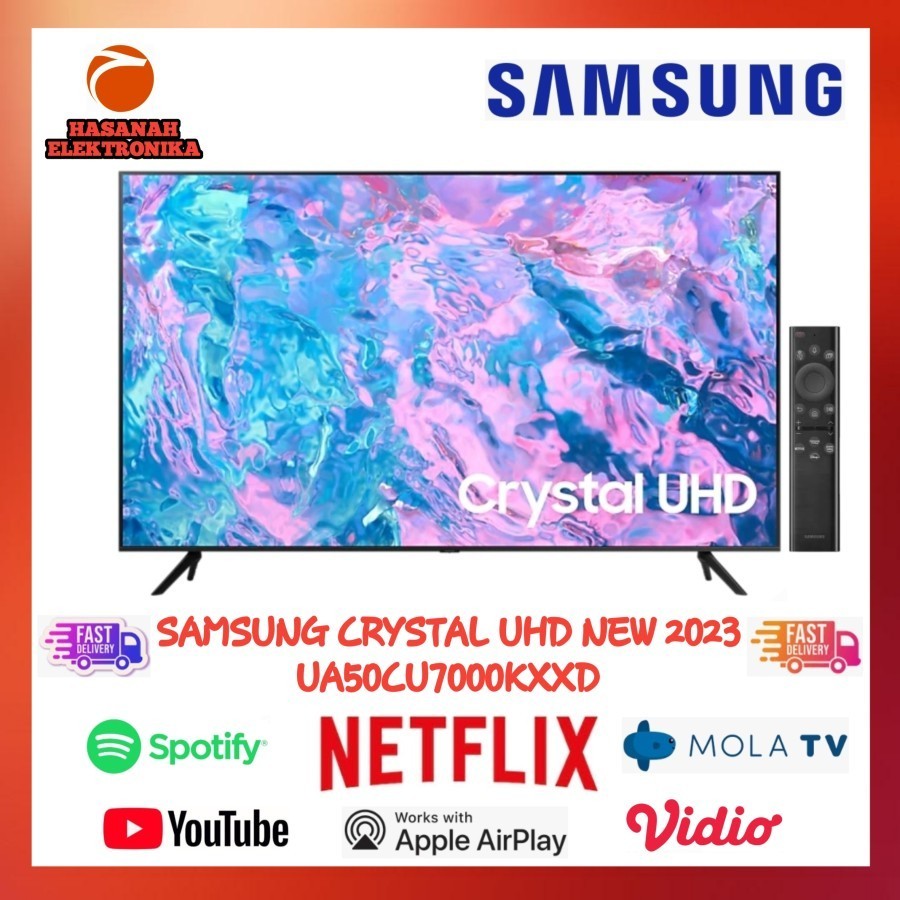 SAMSUNG UA50CU7000 CRYSTAL UHD 4K SMART TV 50 INCH NEW 2023