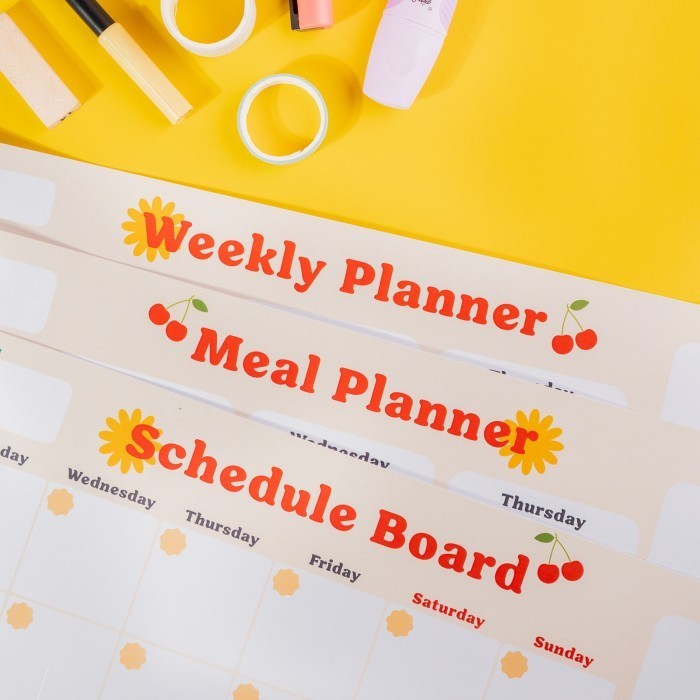 

BARANG TERLARIS Weekly Planner Schedule Board - Wall Planner - Hariku Studio