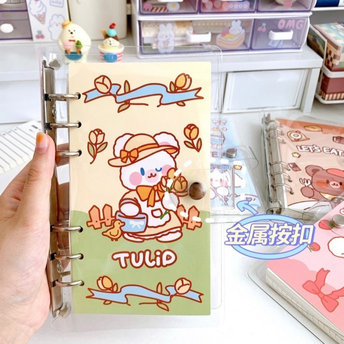 

BARANG TERLARIS Buku agenda journal binder planner size A6 isi 100 lembar. cute kawaii